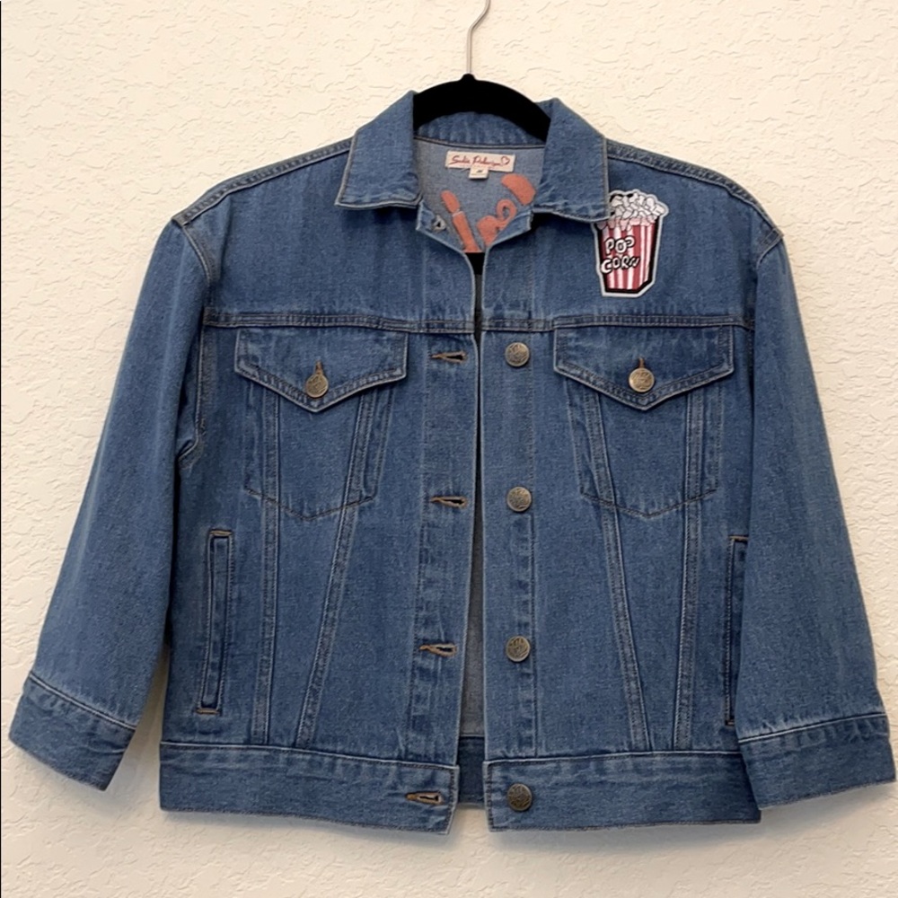 Popcorn Patch Blue Denim Jean Jacket Live Original